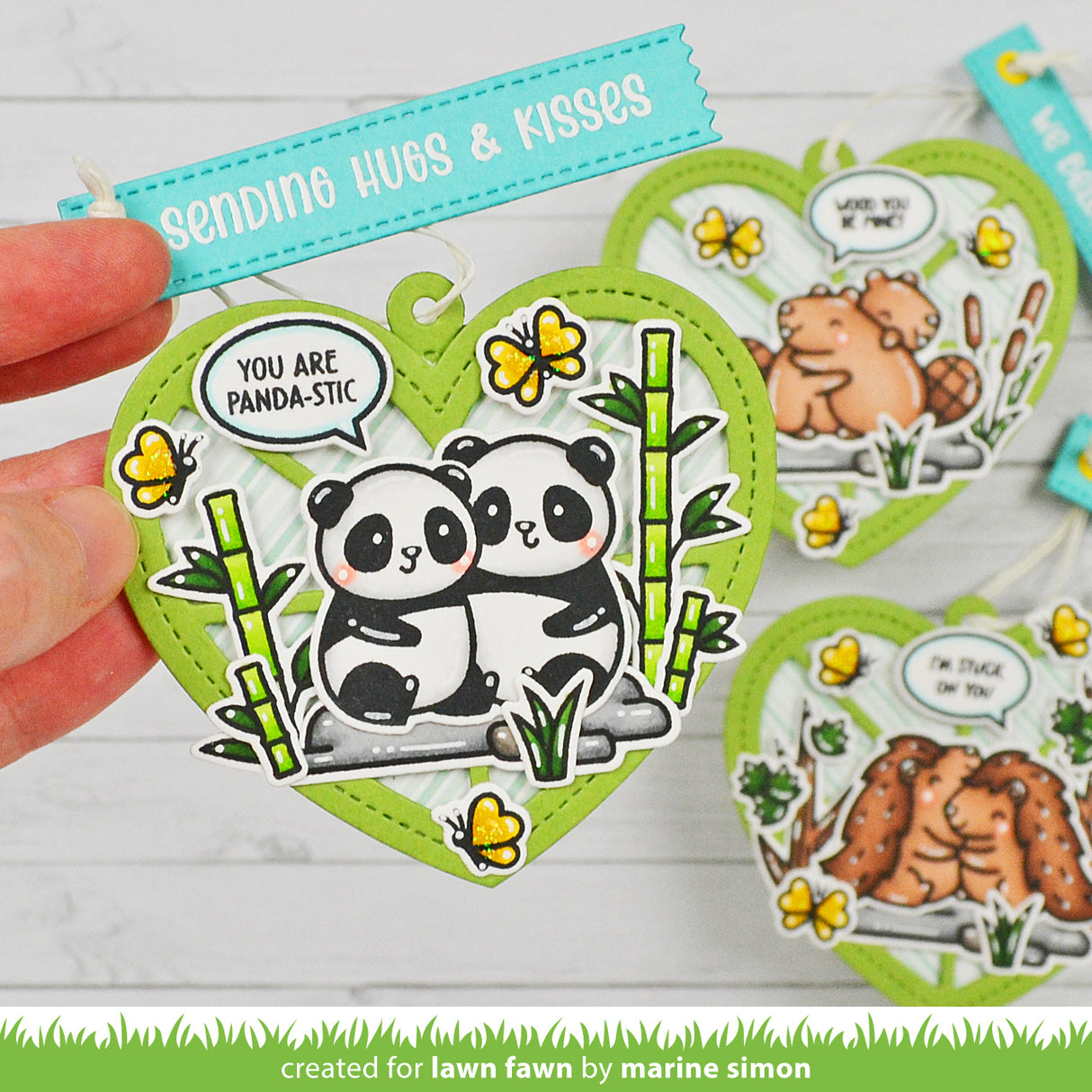 stitched happy heart geo frame add-on