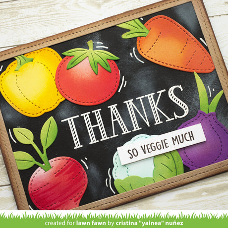 stitched garden veggies