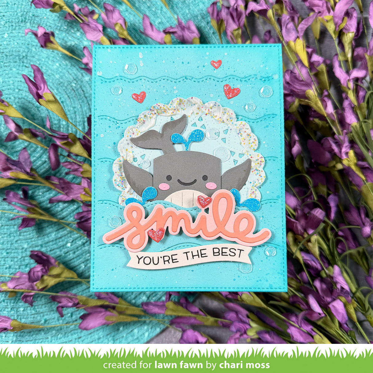 tiny gift box whale and dolphin add-on