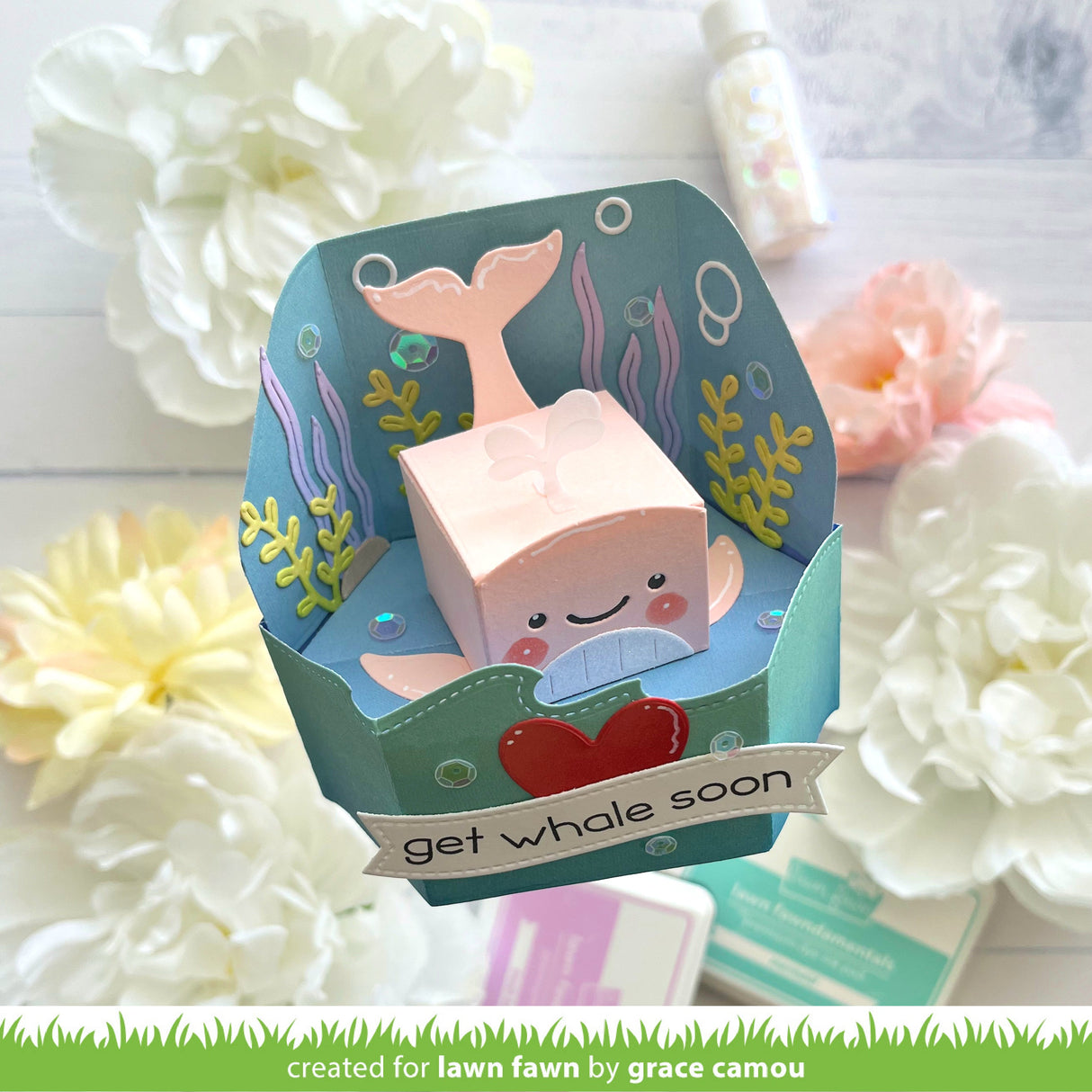 tiny gift box whale and dolphin add-on