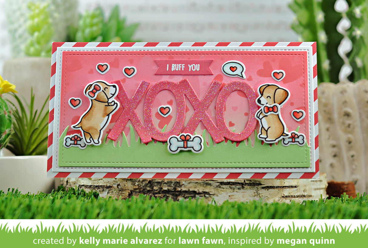lots of hearts background stencils