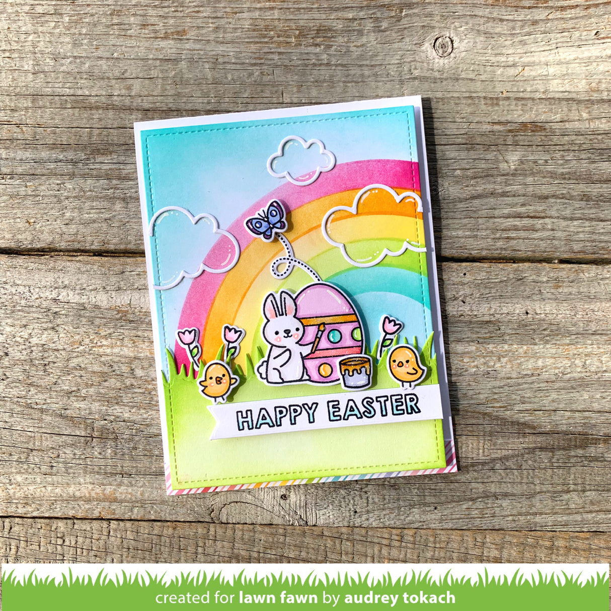 corner rainbow stencils
