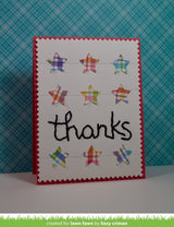 embroidered thanks
