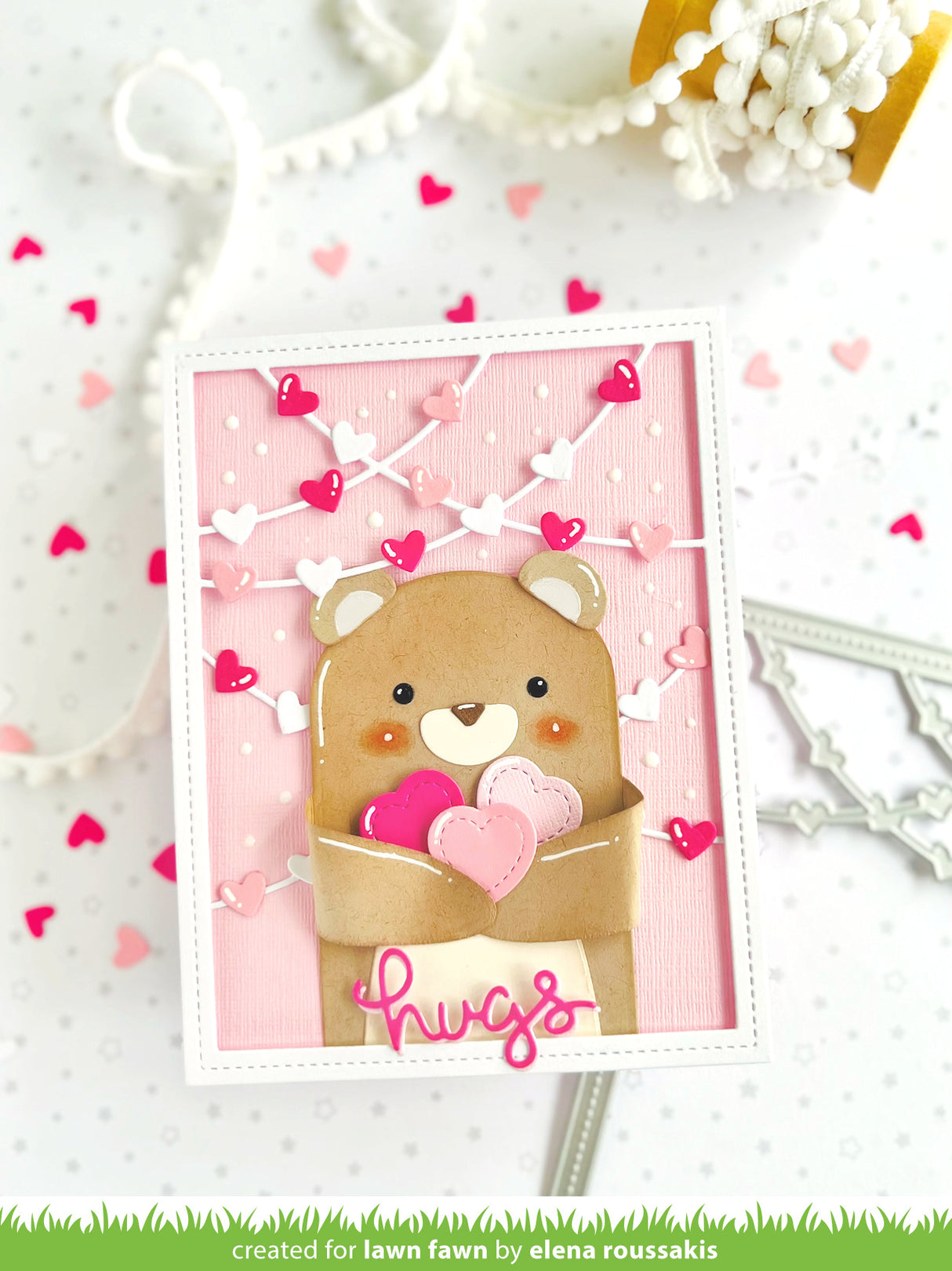 heart garland backdrop: portrait