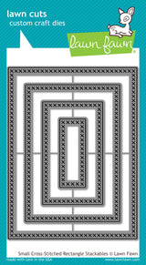 small cross-stitched rectangle stackables