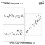 winter big scripty words