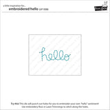 embroidered hello