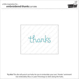 embroidered thanks