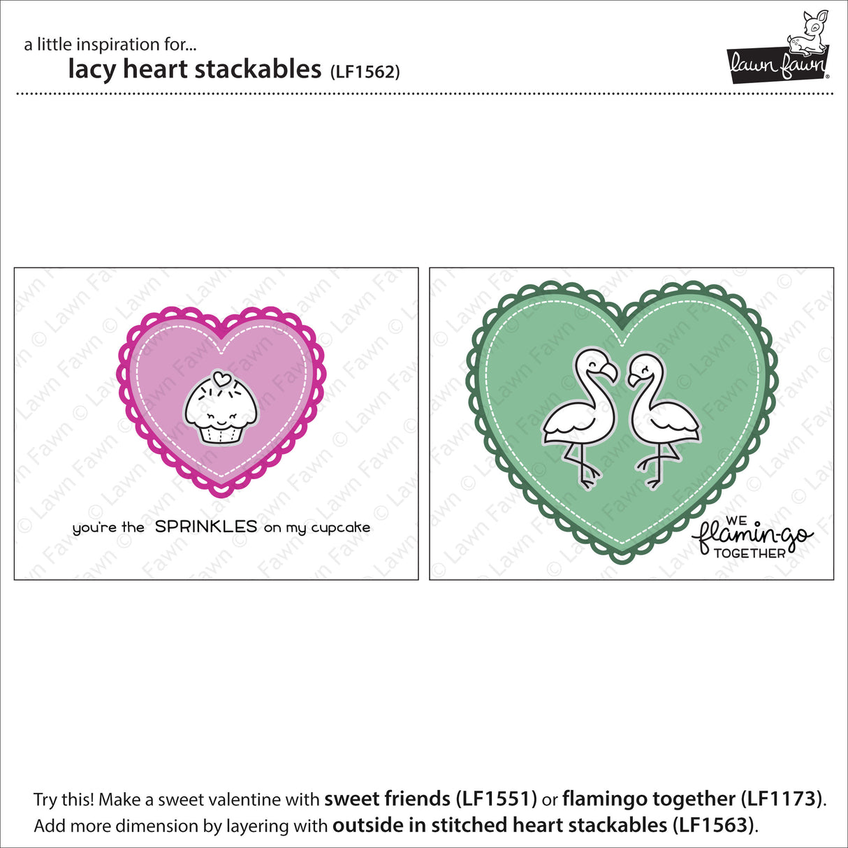 lacy heart stackables