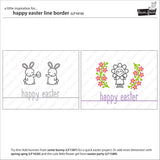 happy easter line border