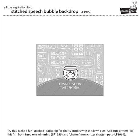stitched speech bubble backdrop