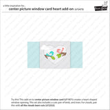 center picture window card heart add-on