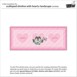 scalloped slimline with hearts: landscape