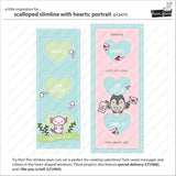 scalloped slimline with hearts: portrait