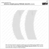slimline simple grassy hillside stencils