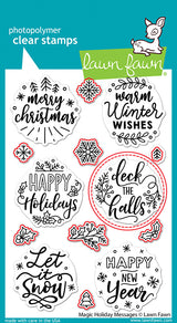 magic holiday messages lawn cuts