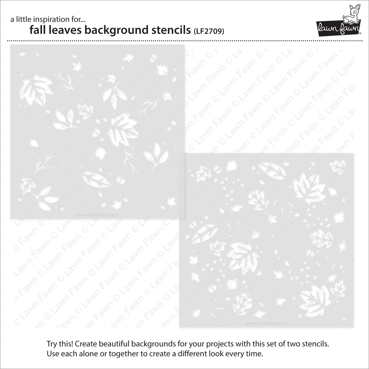 fall leaves background stencils
