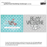 quilted heart backdrop: landscape