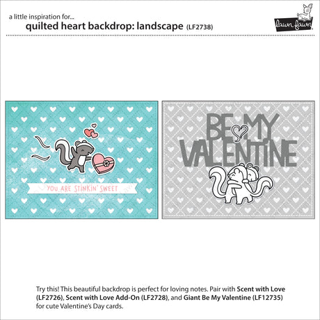 quilted heart backdrop: landscape