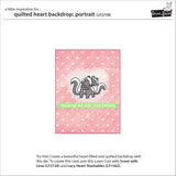 quilted heart backdrop: portrait