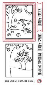 window scene: spring lawn cuts