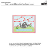 heart garland backdrop: landscape