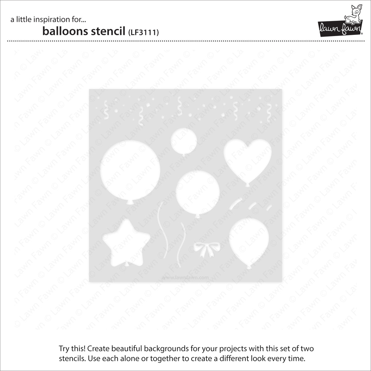 balloons stencil