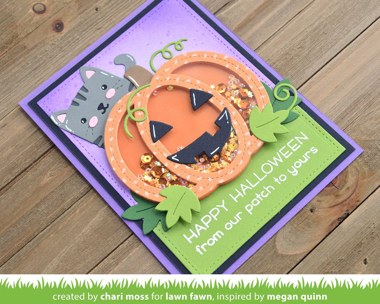 stitched pumpkin frame