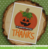 outside in stitched pumpkin