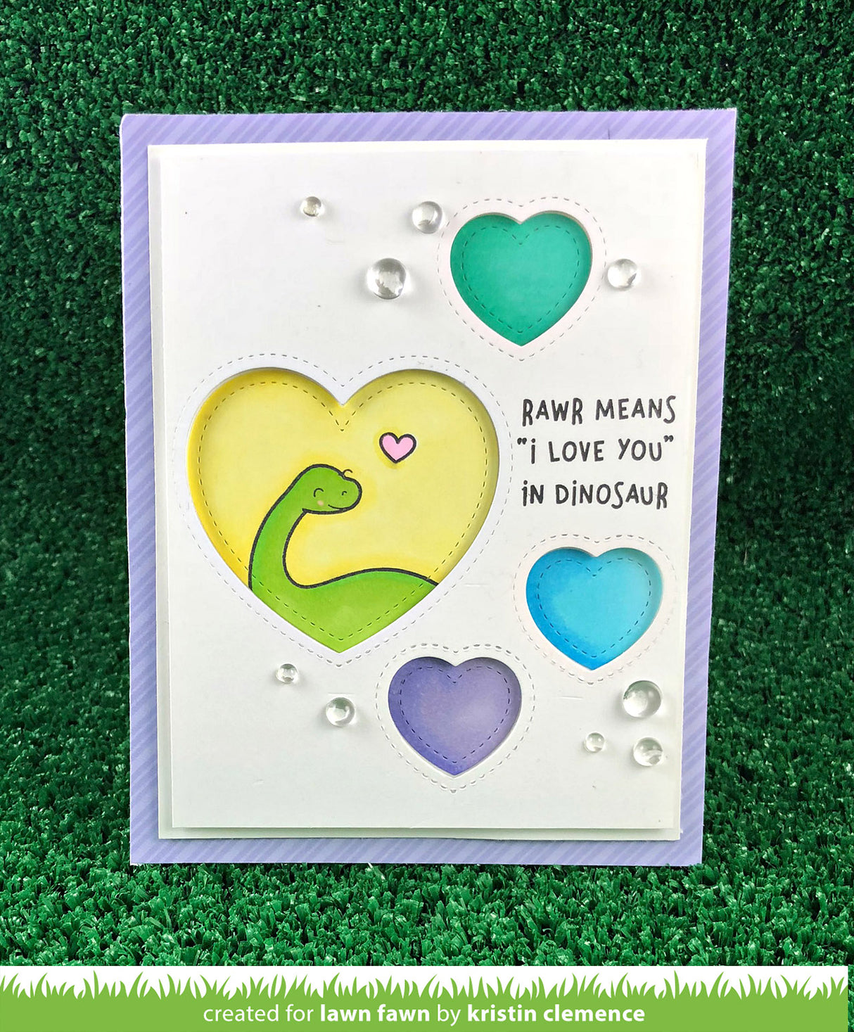 outside in stitched heart stackables