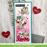 scalloped slimline with hearts: portrait