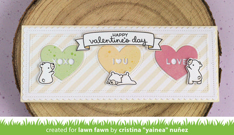 scalloped slimline with hearts: landscape
