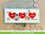 scalloped slimline with hearts: landscape