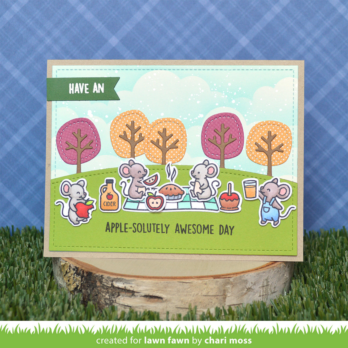 _simple stitched tree border_