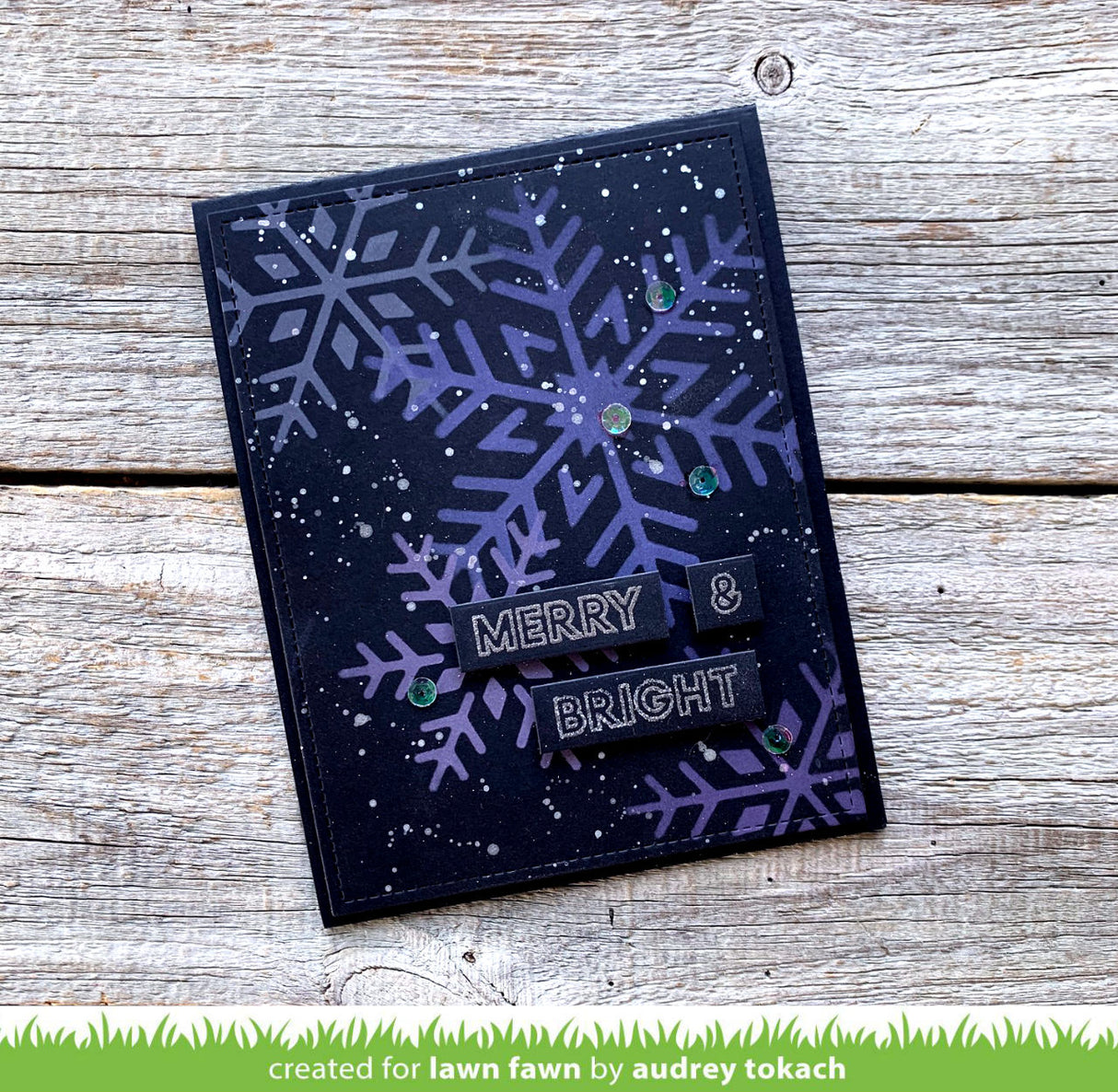 snowflake trio stencil