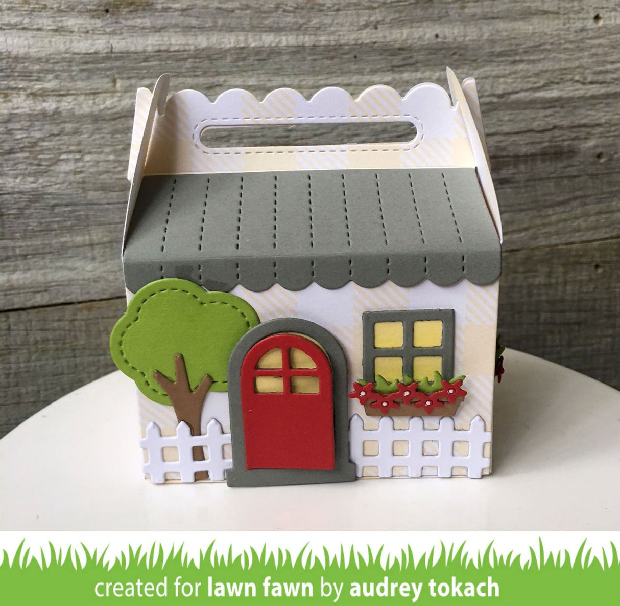 scalloped treat box spring house add-on
