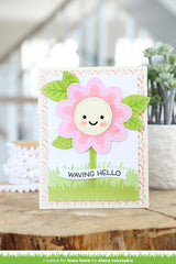 stitched flower frame