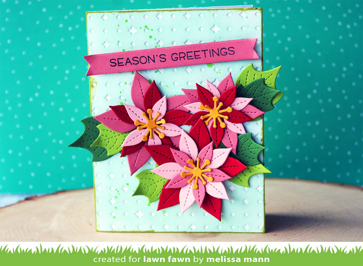 stitched poinsettia
