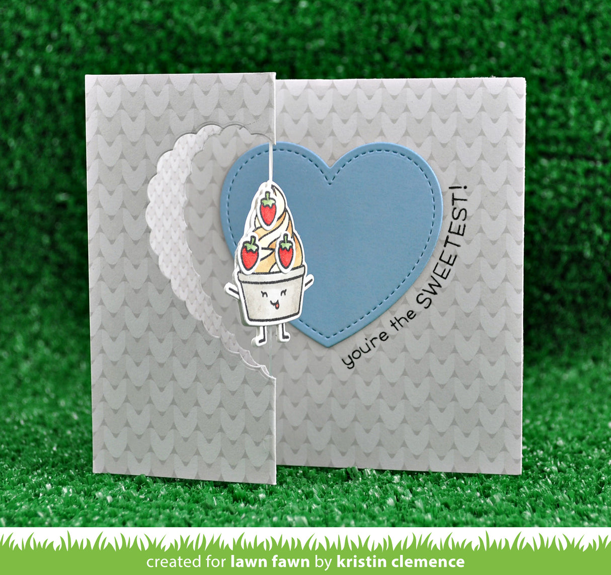 outside in stitched heart stackables
