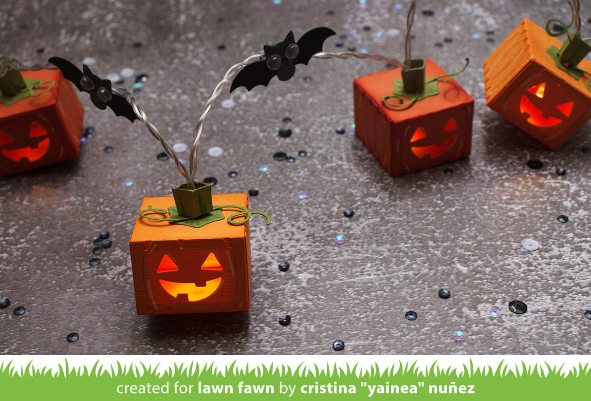 tiny gift box jack-o'-lantern add-on