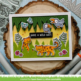 _slimline tropical leaves border_