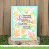 tropical leaves background stencils
