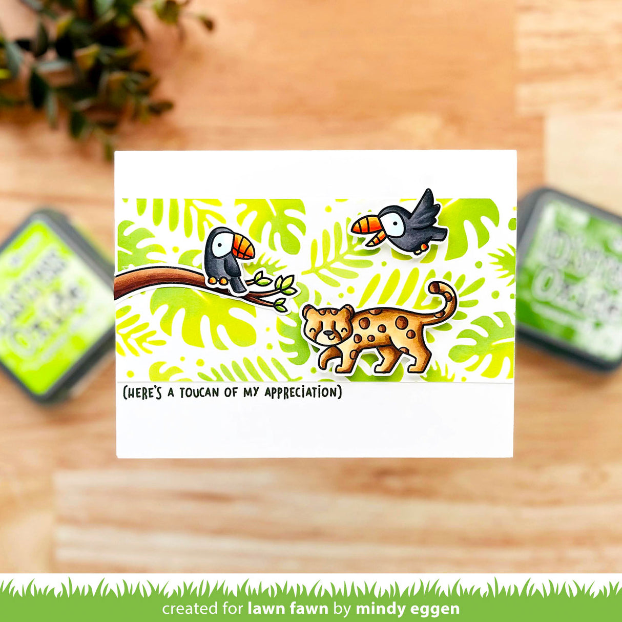tropical leaves background stencils